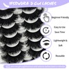 IFSOWDRA Mink Lashes Wispy 20mm 3D Volume Full Dramatic Faux