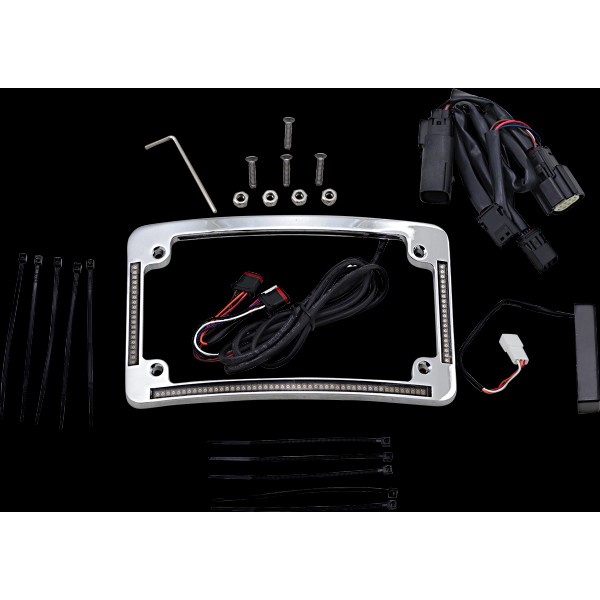 CUSTOM DYNAMICS All in One Chrome License Plate Frame TF05-SS6-C