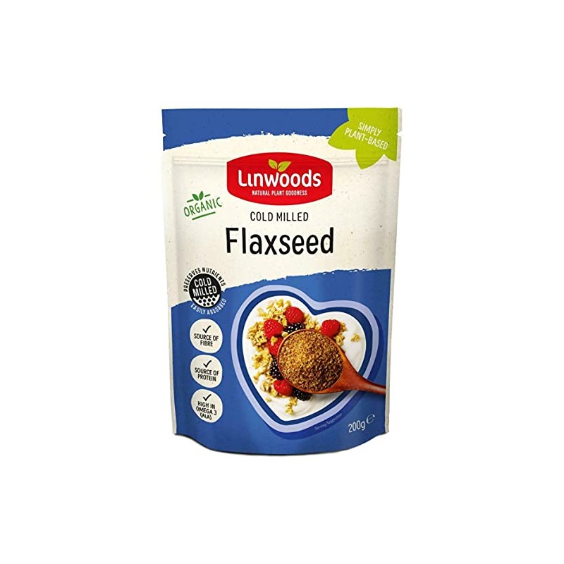 LINWOODS Organic Milled Flaxseed 200g (Pack of 10)
