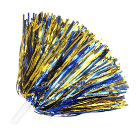 Lovecheer 24PCS Blue and Gold Pom Poms Cheerleading Metallic Pom Poms for Adults Team Spirit Sports Game Dancing Party