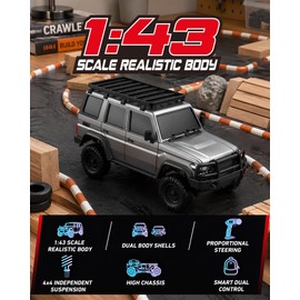 ARRIS 1/43 Desktop RC Crawler 4WD with Full Proportional Control