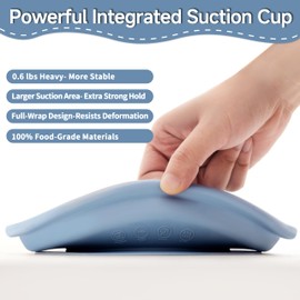 Bufims Stainless Steel Baby Plates with Suction, Divided Metal Toddler Plates with Removable Silicone Sleeves, Non-Slip Kids plates, BPA Free, Non-Toxic, Dishwasher Safe, 3 Pack