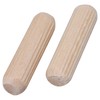 SKIR'CO (Pack of 50) Wooden Dowels 8x28mm Grooved Wood Dowels