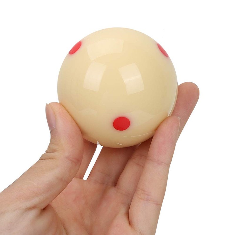 Alomejor Red Dot Spot Pool Ball, 2.25" White Match Ball