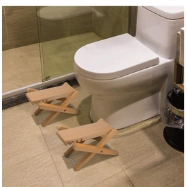 Folding Squatting Stool (1 Pair), Multi-Function Foldable 7-9" Height Squatting Toilet Step Poop Stool,Multi-Function Toilet Stool Portable Step for Adult Home Bathroom