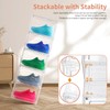 12 Pack Clear Shoe Boxes Stackable,Large Shoe Storage Organizer with