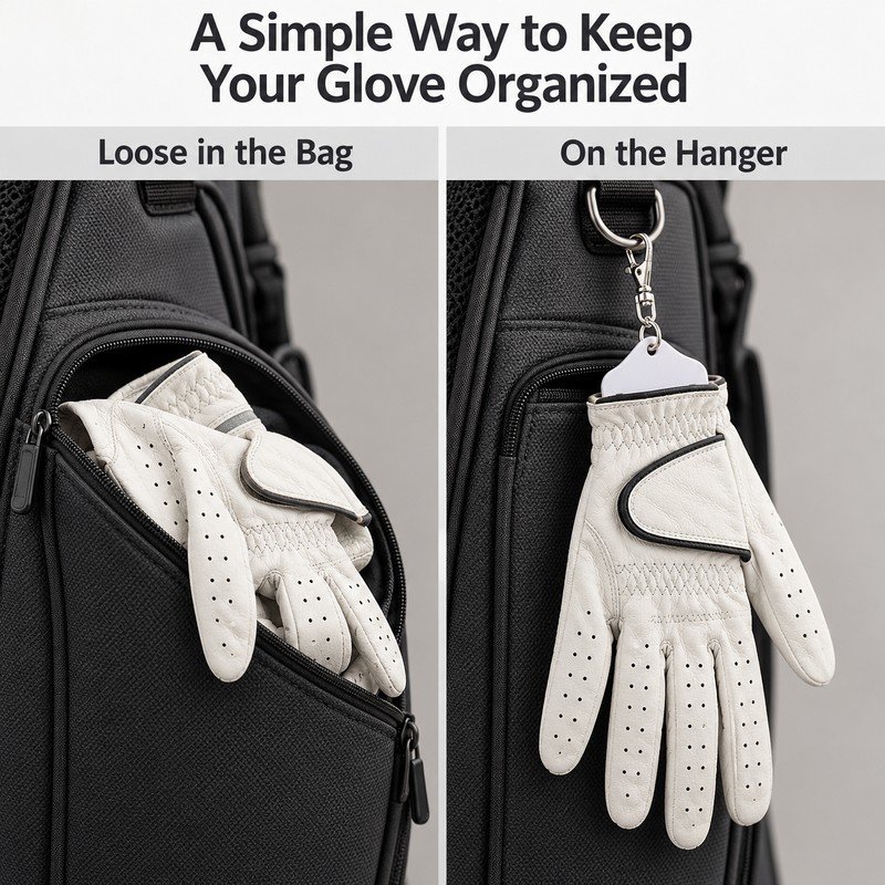 Golf Glove Holder and Stretcher for Post-Round Care – Compact