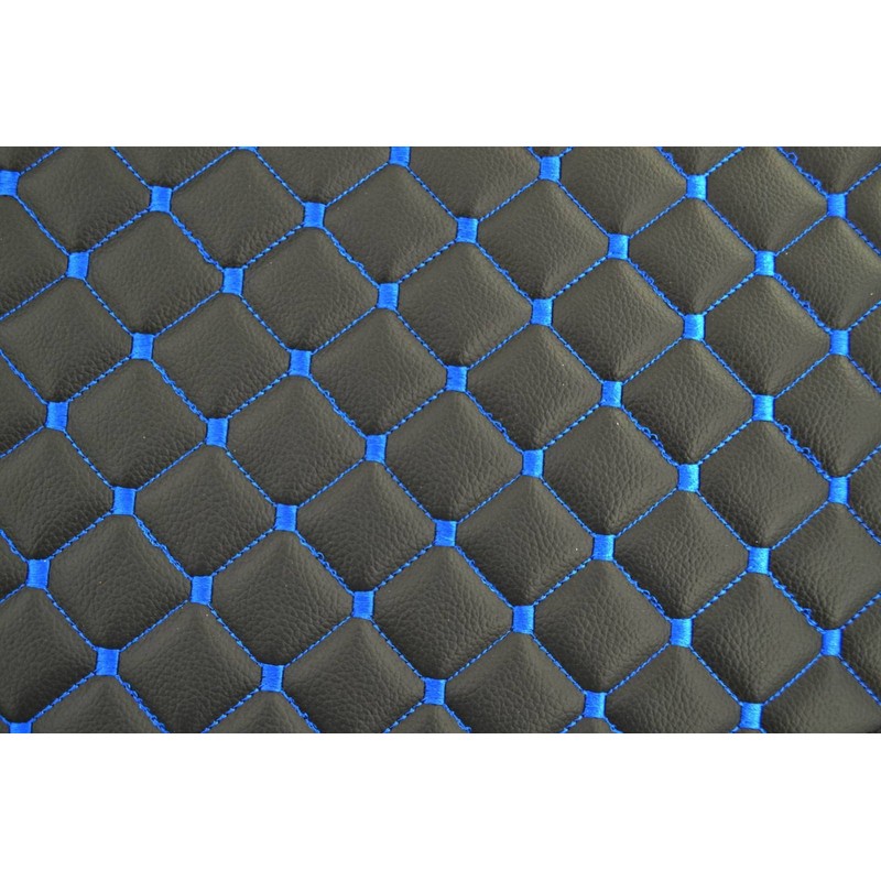 2 x Eco Leather Door Panels with Blue Stitching and
