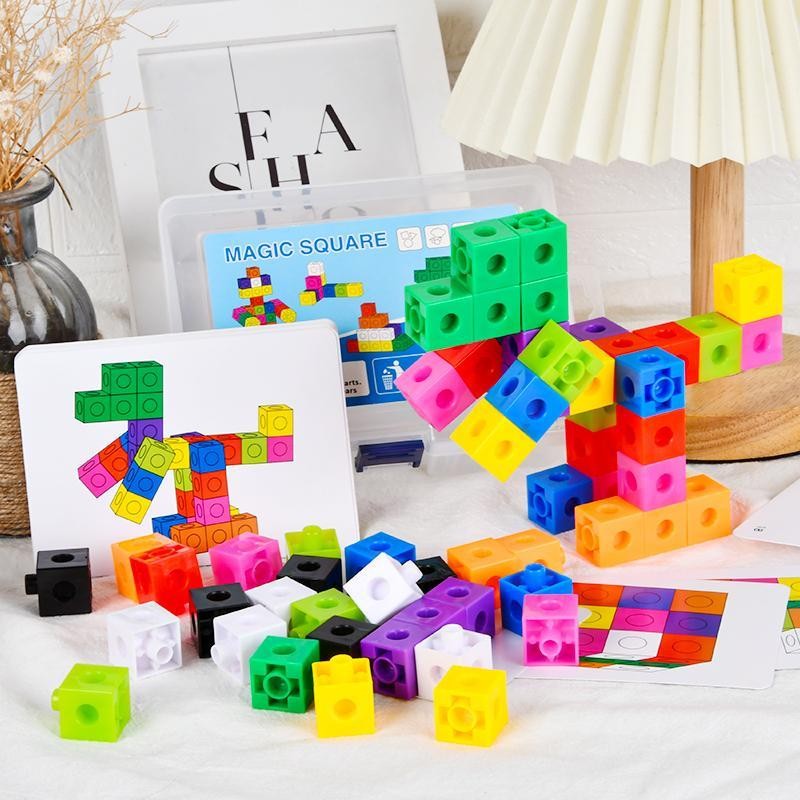 Colorful Cube Puzzle Toy, 60pcs/set Intelligent Cube Puzzle Toy with