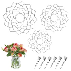 GIcGIeo Flower Wire Holder Flower Arrangement Holder Wire Flower Frog Tool 3 Pcs,Stainless Steel Flower Lid Arranger for Vase Floral Stems Bouquets Plant Fixation