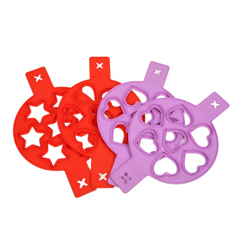 4pcs Pancake Mold 7 Hole Silicone Eggs Making Mold Nonstick