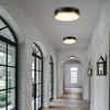 Flush Mount Ceiling Light Fixture, Black Gold LED Ceiling Light,