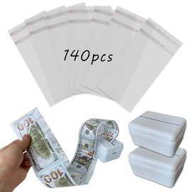 Juego de 142 cajas de dinero para regalo en efectivo, kit extraíble para tartas de dinero, fundas transparentes para cajas de regalo sorpresa, ramo para cumpleaños, quinceañera, aniversarios, fiestas