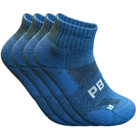 PBSox Moisture Wicking Pickleball Socks by PB Sox | Merino Wool Blend, Blister-Protection, Arch, 2-Pack (US, Alpha, Small, Regular, Regular, Blue)