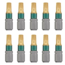 Kwb Titan Bitsset - 10 Torx T 25 Bit-Set 25 mm, Universel, Screwdriver-Set, 1/4 Inch O.D. Hexagonal