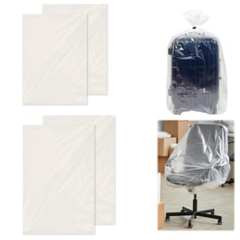 Large Clear Plastic Bags, 4 Pack Suitcase Storage Bags, Packing Bags, Plastic Storage Bags, Clear Storage Bags for Luggage, Furniture, Quilts, Plush Toys, Office Chairs(2pcs 100x152cm,2pcs 90x126cm)