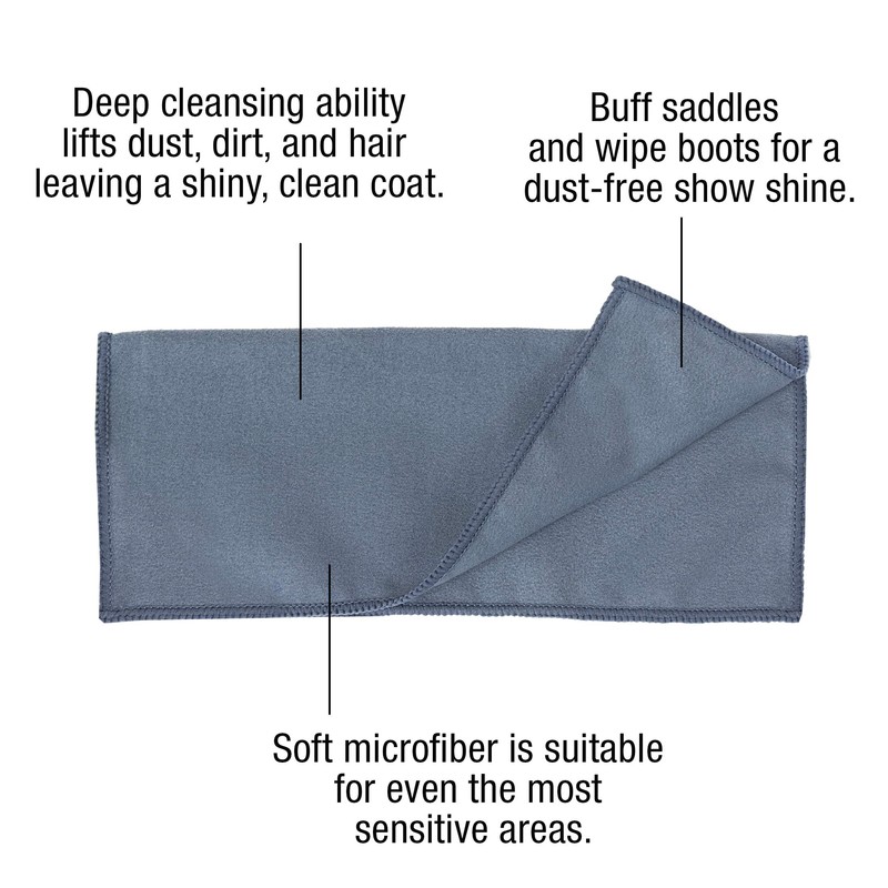 ECP Equine Comfort Products Microfiber Tack Cleaning Towels, Lifts Dirt,