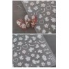 5D Embossed White Flower Nail Stickers Flowers Nail Art Stickers