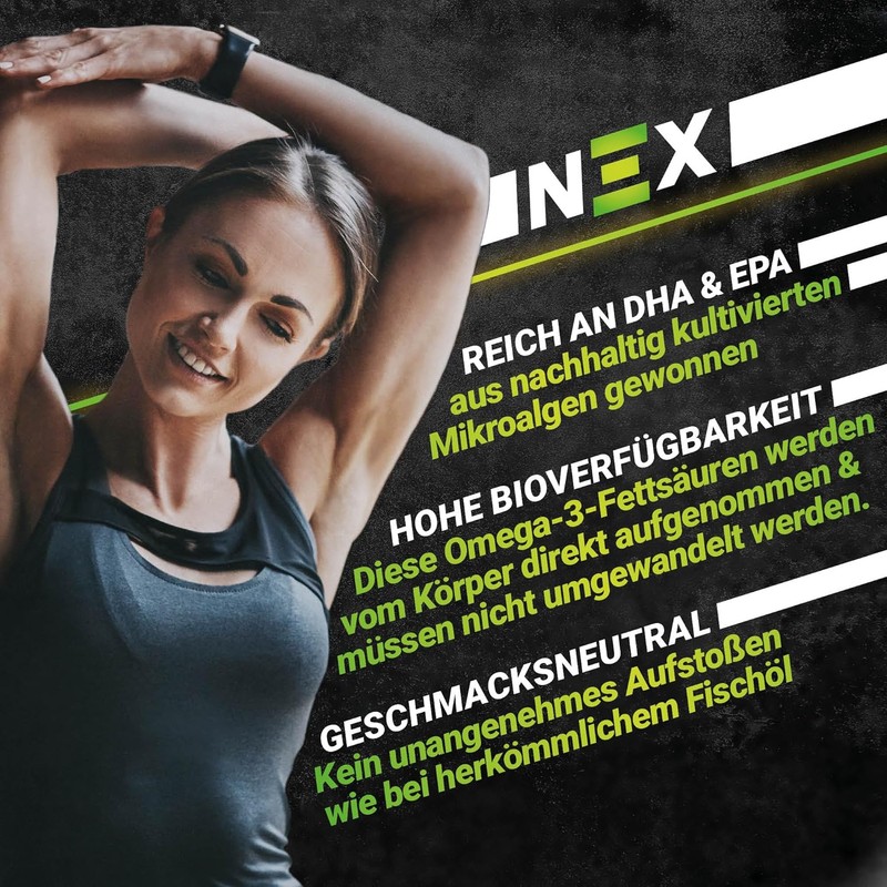 NEX Omega-3 Algae Oil, Vegan DHA EPA Source from Schizochytrium