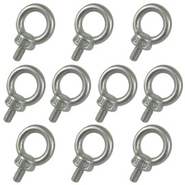 TKY Eye Bolts, Stainless Steel Screws, Bolts, Hanging, Fixing, Set of 10 (M5)