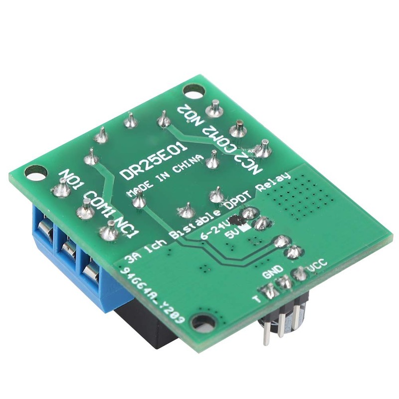 DR25E01 DPDT Relay Module, Self-locking Bistable LED Motor Relay (DC6-24V)