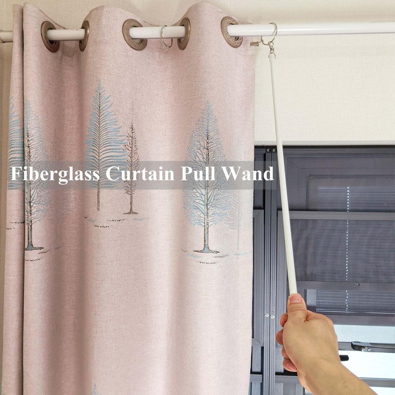 JUYO VONSAN Curtain Pull Wand Fiberglass Drapery Curtain Pull Rod
