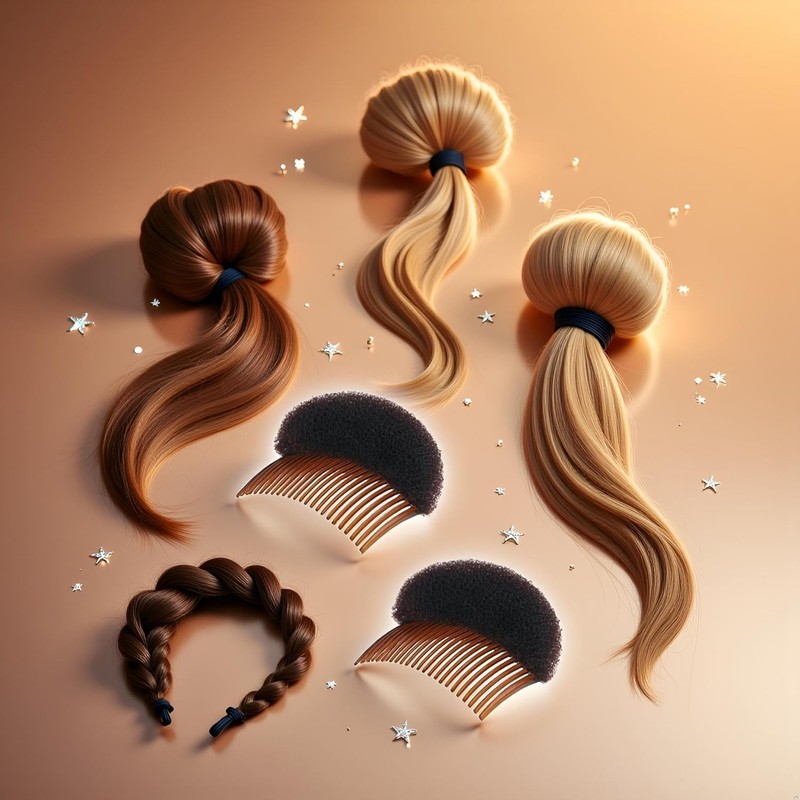 2Pcs Hair Styling Accessories Set, Foam Bun Maker Inserts, Volume