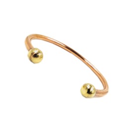 SHINDE EXPORTS pure original copper tamba kada bracelet for men and women (round with brass knobs)