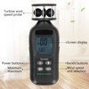 Digital Display Anemometer Handheld 3‑Cup Turbine Anemometer for Wind Temperature