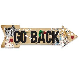 Lone Star Art Metal Sign - Go Back - Directional Arrow Sign - Durable Metal Sign - Nursery