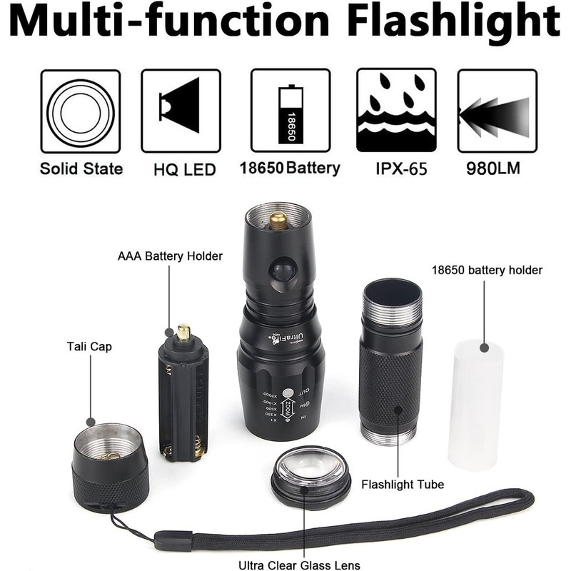 UltraFire 16-Inch Traffic Control Wand LED Flashlight, 980 Lumen Traffic