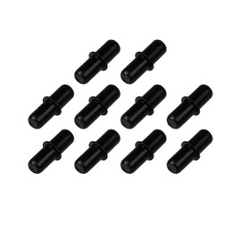 JUVA Duplo GR10081 Shelf Support Black | Drill Diameter 5 mm | Shelf Brackets for Wooden Floors - Wood Trays | Shelf Brackets Galvanised Steel | Pack of 20 - Shelf Brackets Round