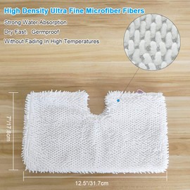 Fushing 3Pcs Steam Mop Pads, Washable Microfiber Cleaning Steamer Replacement Pads for Shark Steam Mop S3501 S3601 S2902 S3901 S3550 S3601D S3801 S3801CO SE450 S2901