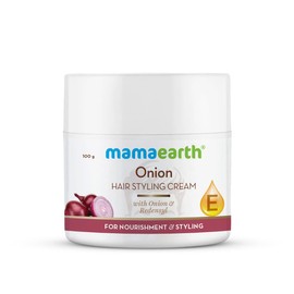 Mamaearth Onion Hair Styling Cream for Men | Gives Hold, Shine & Nourishment | Helps Tame & Style Frizzy, Curly Hair | Reduces Loss & Enhances Growth with Redensyl | 3.53 Oz/100g