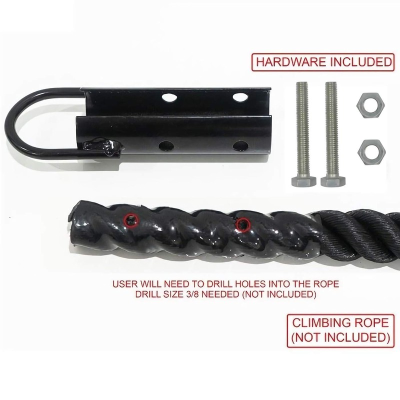 Forellfit 1.5” Climbing Rope Clamp，2 Sets Rope Climb Clasp Workout