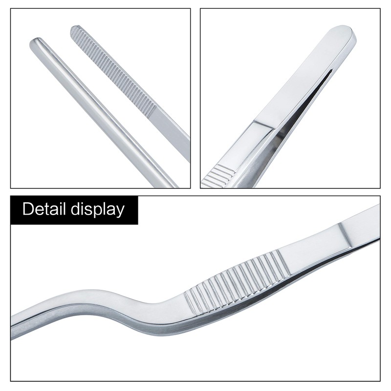 MSY BIGSUNNY Kitchen Culinary Tweezers - Stainless Steel Offset Tip