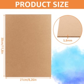 JMIATRY Pack of 15 MDF Wooden Panels for Crafts, 30 x 21 cm MDF Panels, 6 mm Medium Density Fibreboard Wood Sheet for Laser, Fretsaw, CNC Router, Modelling