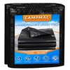 CAMPMAC Black Tarps Heavy Duty Waterproof 16x20, 12 Mil Thick,