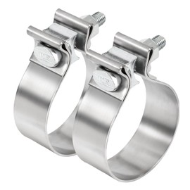 Exhaust Clamp Narrow Band 304 Stainless Steel (2 Pcs) (2.25 Exhaust clamp 2pcs)