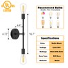 FadimiKoo 2-Light Black Bathroom Light Fixtures, Modern Wall Sconces Lighting