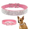 CVNRCLP Sparkling Rhinestone Pet Collar - Soft Leather Small Dog