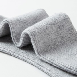 Lindoro 3 Pairs Women's Cashmere Merino Wool Socks, Super Warm and Soft Cozy Calf Socks for Women with Gift Box (Gray/Gray/Gray)