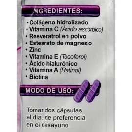 Colgeno Hidrolizado Biotina Collagen Skn 72 Caps 500 Mg Sup Sin Sabor