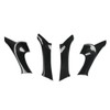 4Pcs Carbon Fiber Color Interior Door Armrest Panel Trim Plastic