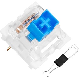 XuanGui OUTEMU (Gaote) Blue Switches, 3 Pin Keyboard Dustproof Switches DIY Replaceable Cherry MX Equivalent Keyswitch, Tactile & Clicky Switches for Mechanical Gaming Keyboard,60 Pack