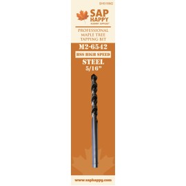 Sap Happy - Profesional Maple Tree Tapping Drill Bit for 5/16" Tap Holes, Perfect for 5/16" Tree Saver Spouts, M2 High Speed Steel