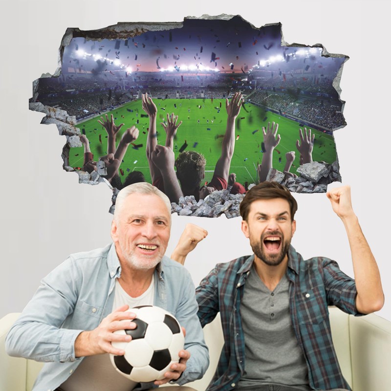 ANHUIB Large 3D Football Wall Stickers,Football Stickers for Bedrooms for
