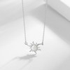 PARYFO Tiny Sun White Opal Necklace 925 Sterling Silver Created