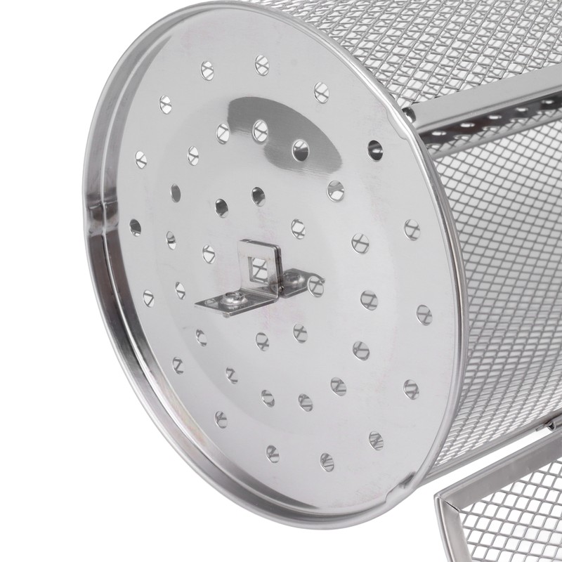 Rolling Grilling Basket Stainless Steel Grill Cage Round Stainless Steel