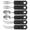 Healifty 6Pcs Elderly Adaptive Utensils Set Stainless Steel Anti-Shake Tableware